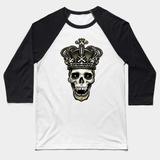 King Skull with Crown Baseball T-Shirt